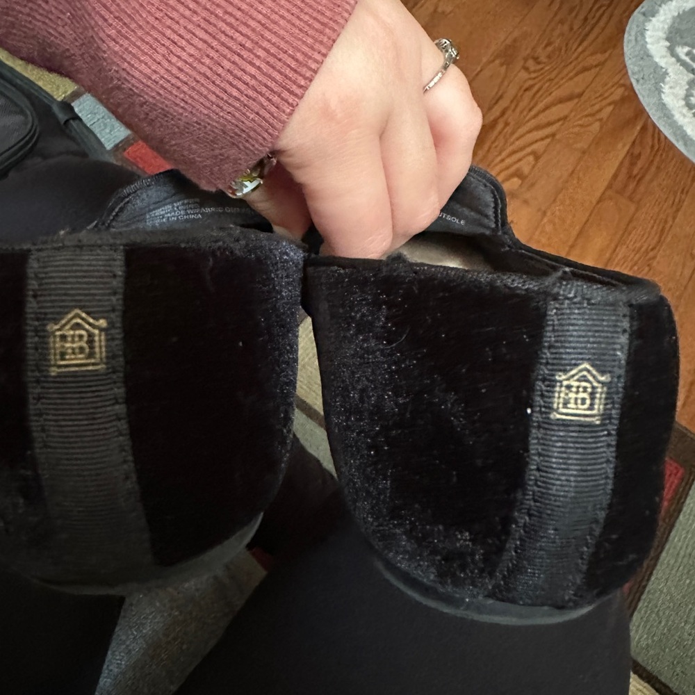 Birdies Kids Black Velvet Slippers - Picture 4 of 4